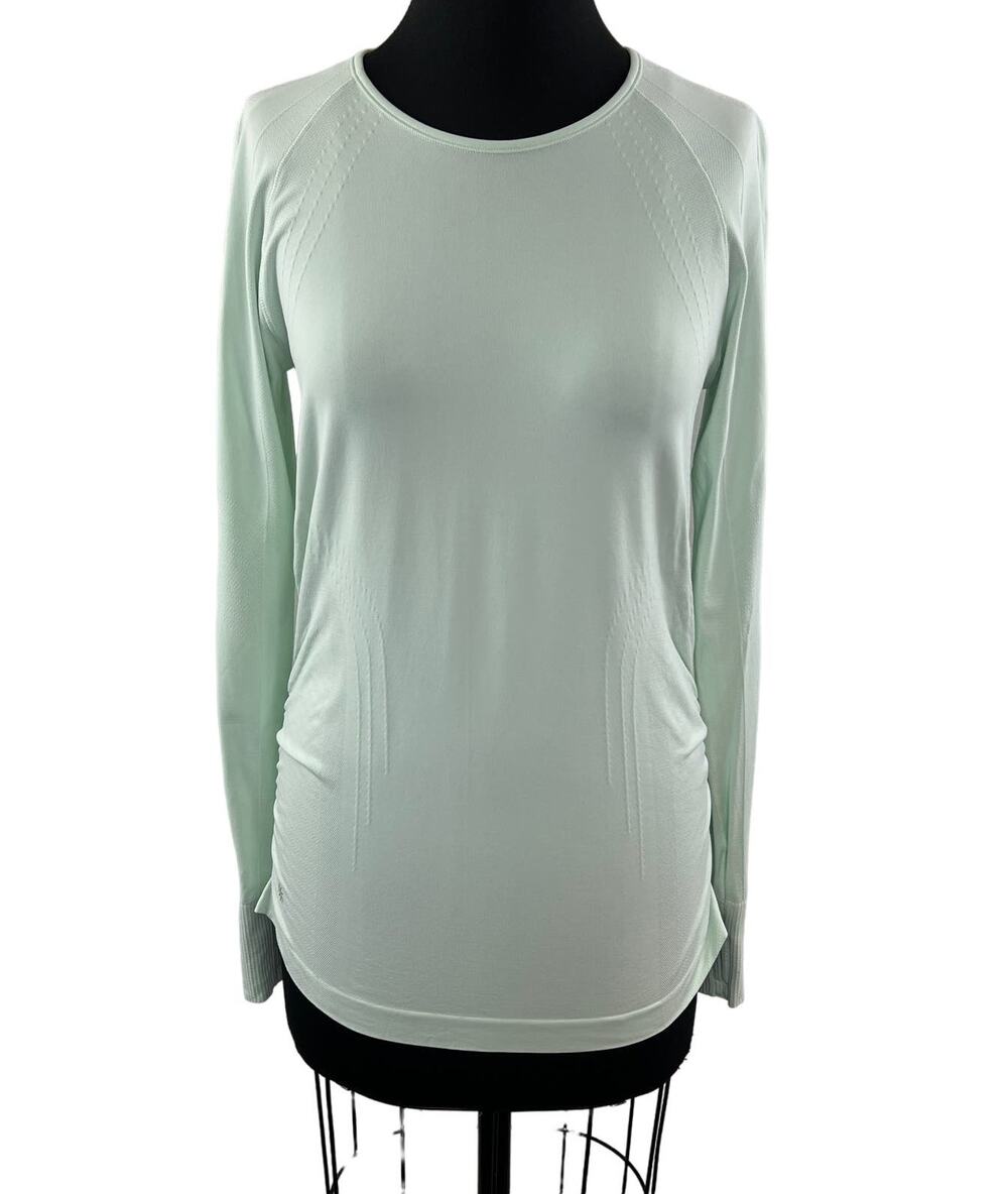 ATHLETA Green Long Sleeve Crewneck Speedlight Seamless Pullover Top Sz Medium M